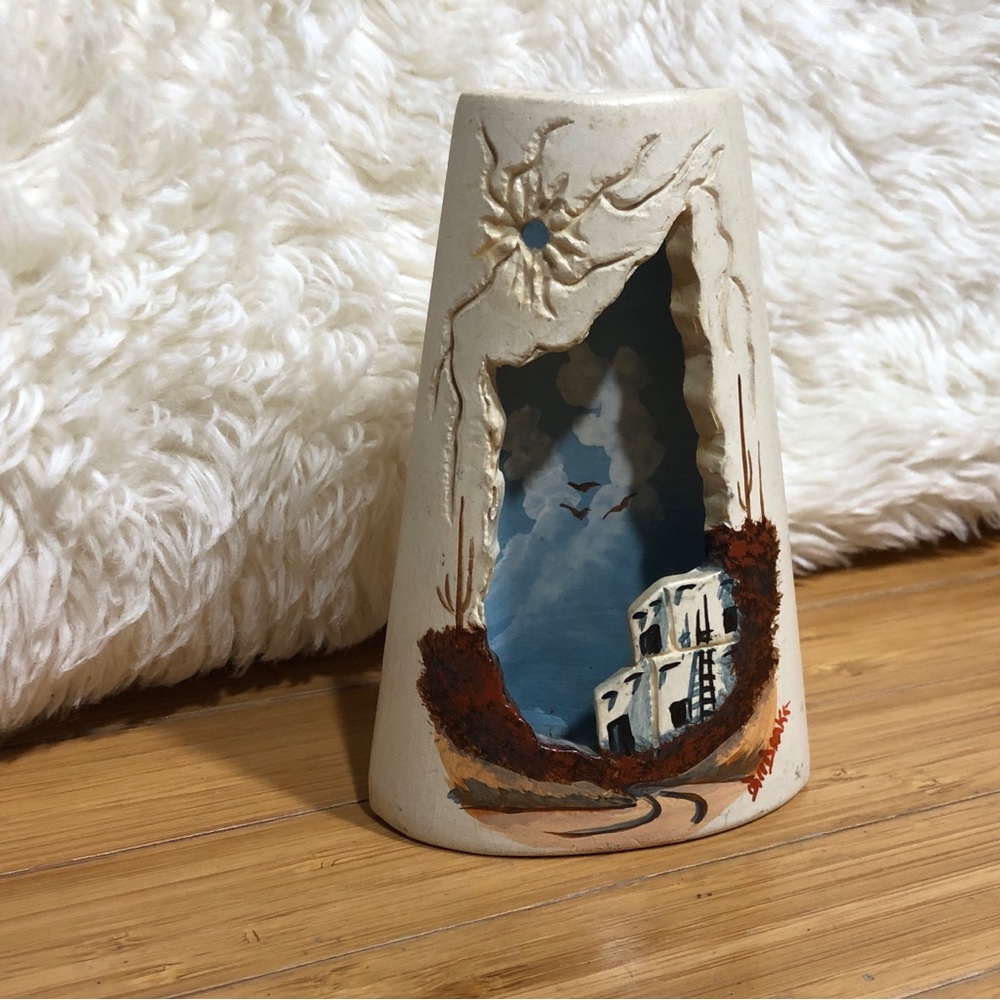 Vintage Bill Drake Handcrafted Pottery Southwest Art Piece